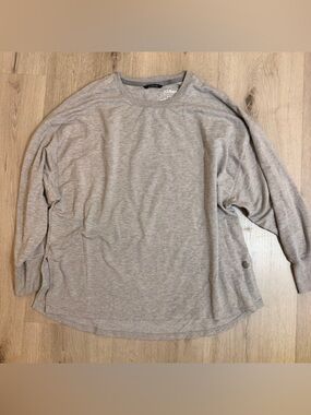 L.L.Bean SoftFlex Heather Gray Pullover Top - Size S Petite